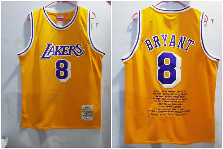 Lakers 8 Kobe Bryant Yellow 1996-97 Hardwood Classics Jersey,We sell and wholesale Lakers 8 Kobe Bryant Yellow 1996-97 Hardwood Classics Jersey on line form chian!